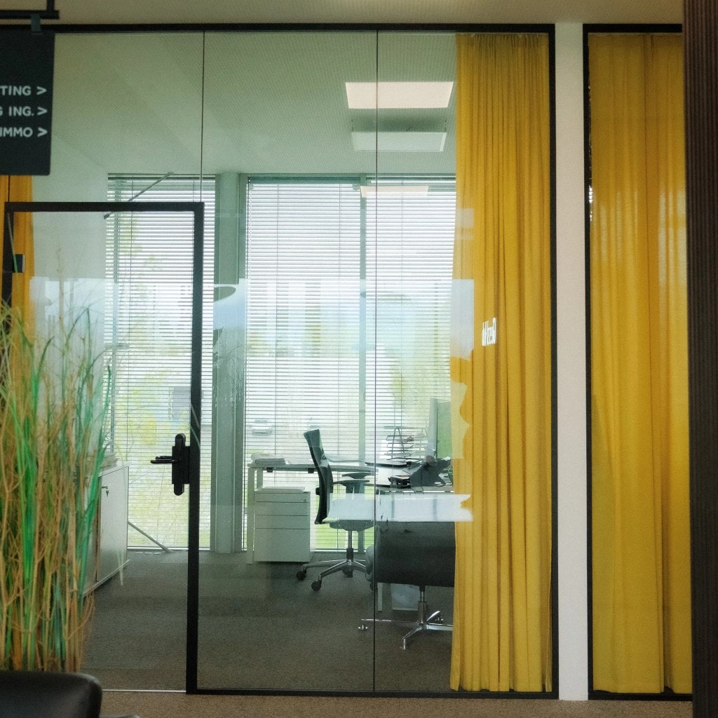 Private Office with a glass frontage at GlessHub